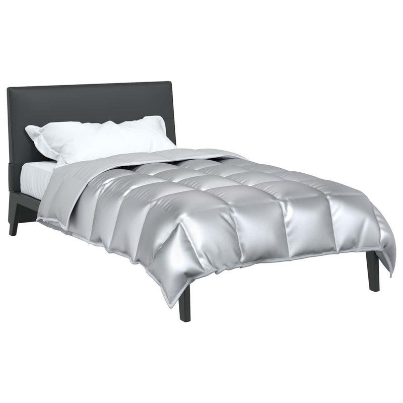 Load image into Gallery viewer, Vidaxl winter dekbed zilver 200 x 135 cm satijn en microfiber
