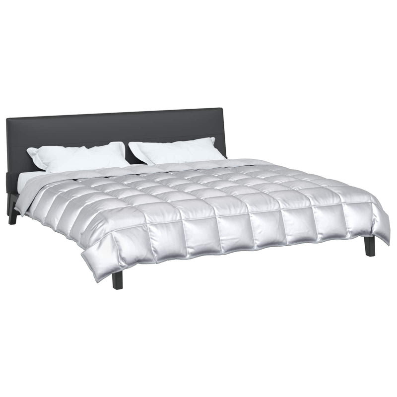 Load image into Gallery viewer, Vidaxl winter dekbed zilver 240 x 200 cm satijn en microfiber
