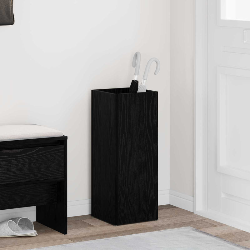 Load image into Gallery viewer, Vidaxl paraplu standaard zwart eiken 25 x 24,5 x 64 cm bewerkt hout
