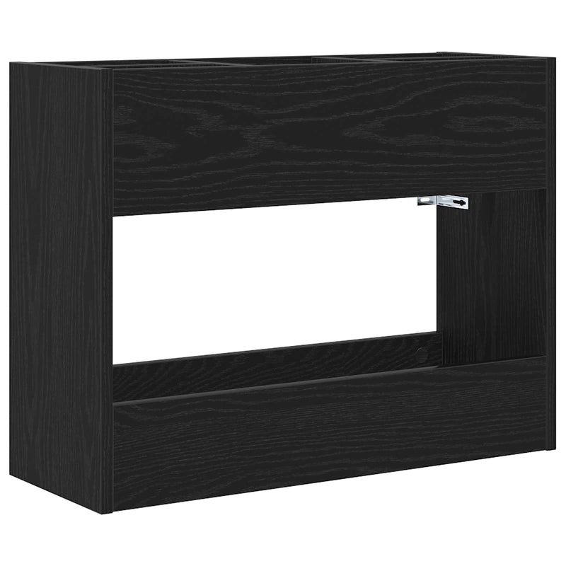 Load image into Gallery viewer, Vidaxl paraplu standaard zwart eiken 65 x 24 x 50 cm bewerkt hout
