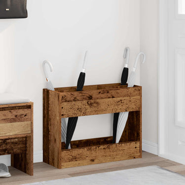 Vidaxl paraplu standaard oudhout 65 x 24 x 50 cm bewerkt hout