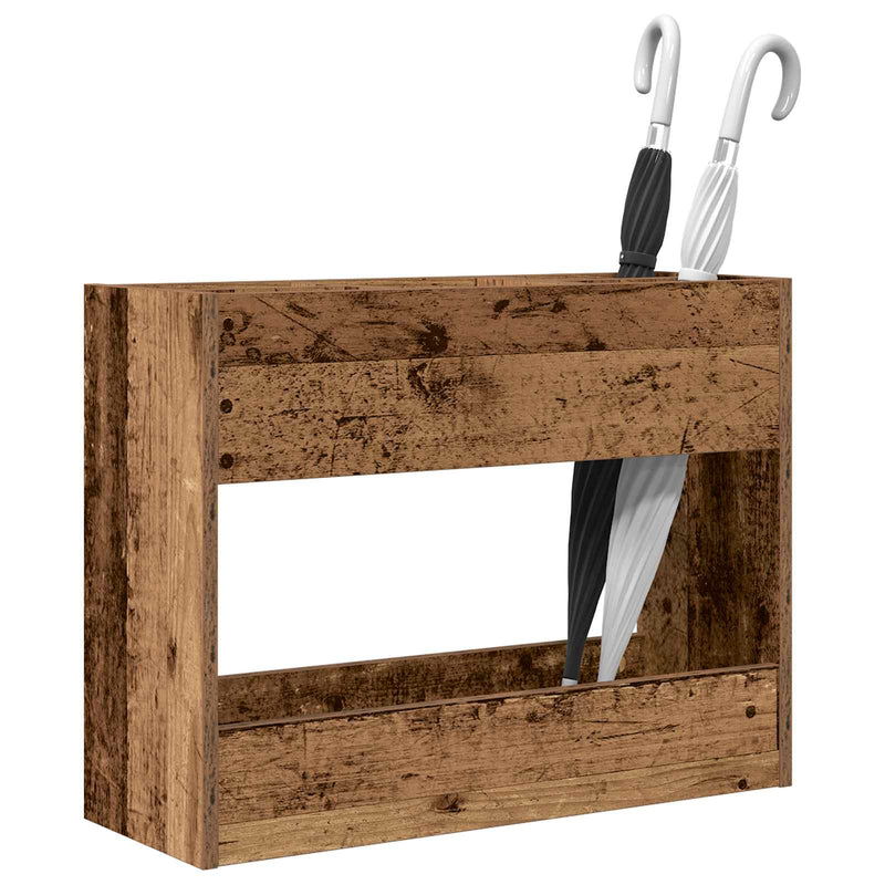 Load image into Gallery viewer, Vidaxl paraplu standaard oudhout 65 x 24 x 50 cm bewerkt hout
