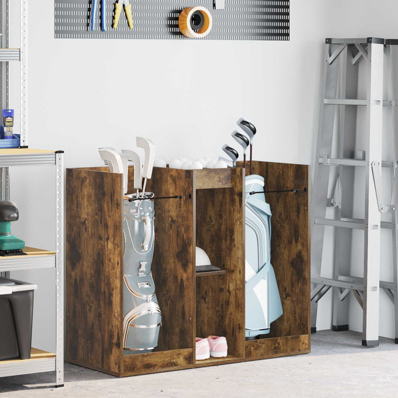 Load image into Gallery viewer, Vidaxl golfkast effen gerookt eiken 102 x 45 x 85,5 cm
