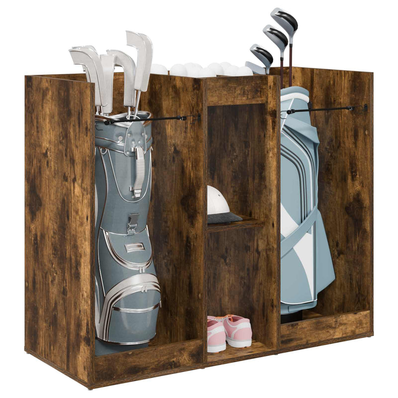 Load image into Gallery viewer, Vidaxl golfkast effen gerookt eiken 102 x 45 x 85,5 cm
