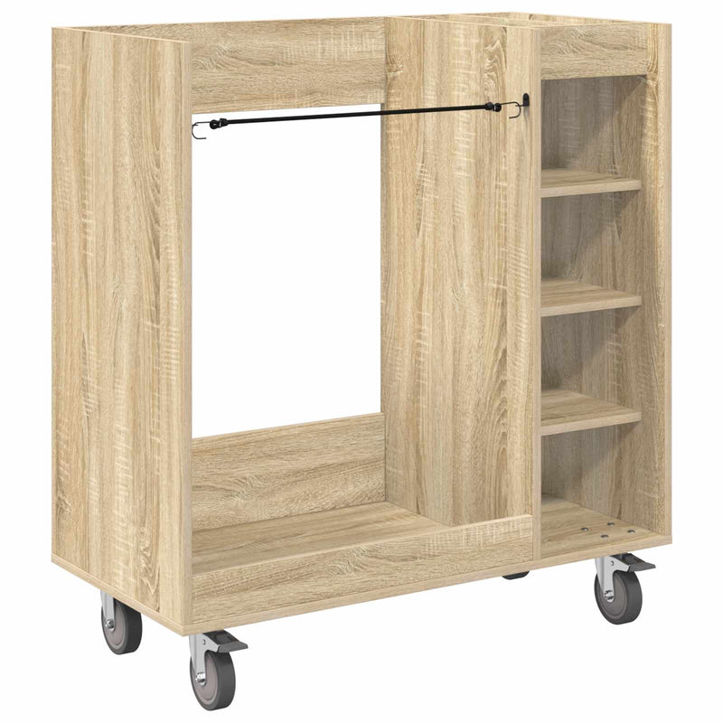 Load image into Gallery viewer, Vidaxl golfkast met wiel effen sonoma eiken 90 x 45 x 98 cm
