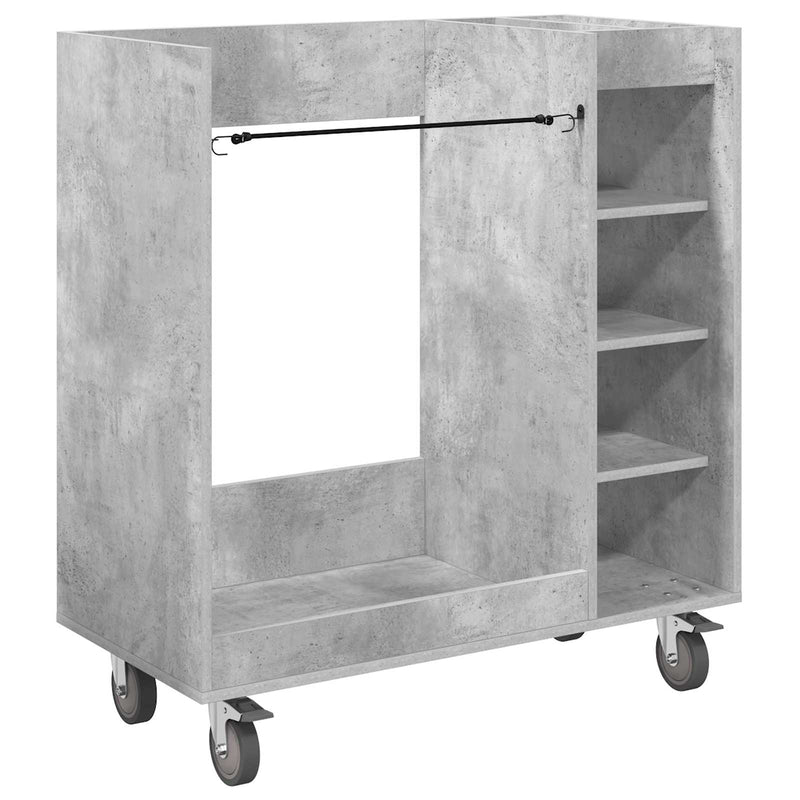 Load image into Gallery viewer, Vidaxl golfkast met wiel effen beton grijs 90 x 45 x 98 cm
