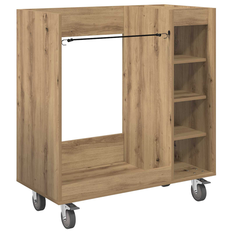 Load image into Gallery viewer, Vidaxl golfkast met wiel effen artisan eiken 90 x 45 x 98 cm
