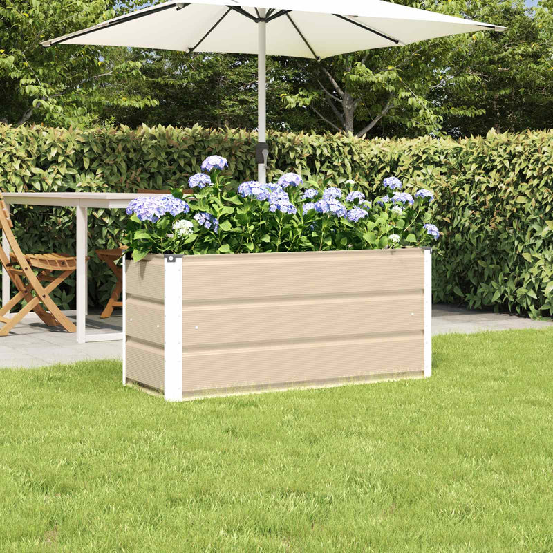 Load image into Gallery viewer, Vidaxl plantenbak ivoor 100 x 40 x 45 cm staal
