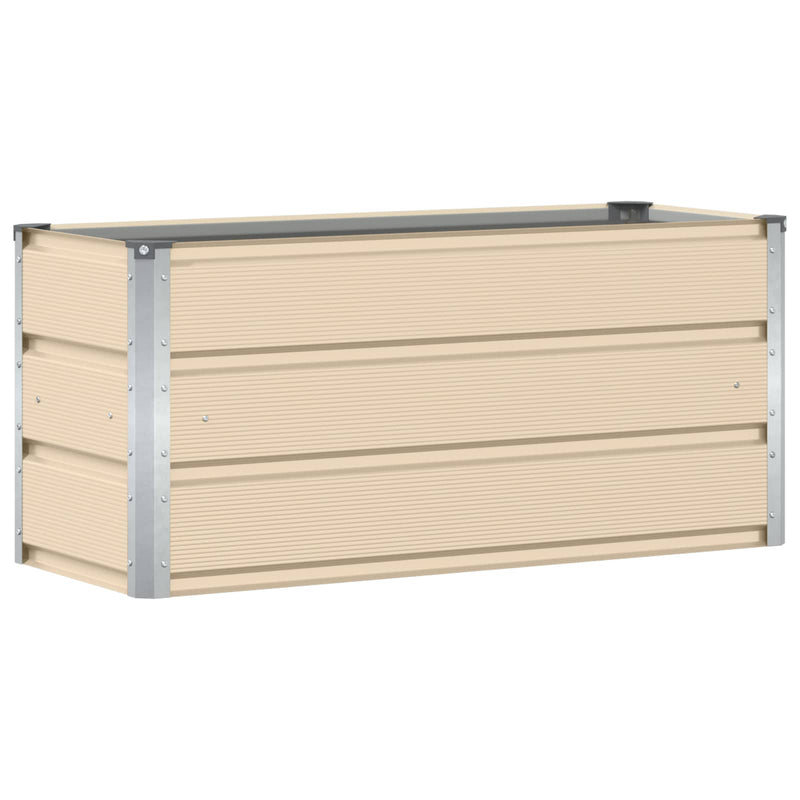 Load image into Gallery viewer, Vidaxl plantenbak ivoor 100 x 40 x 45 cm staal
