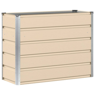 Vidaxl plantenbak ivoor 100 x 40 x 75 cm staal