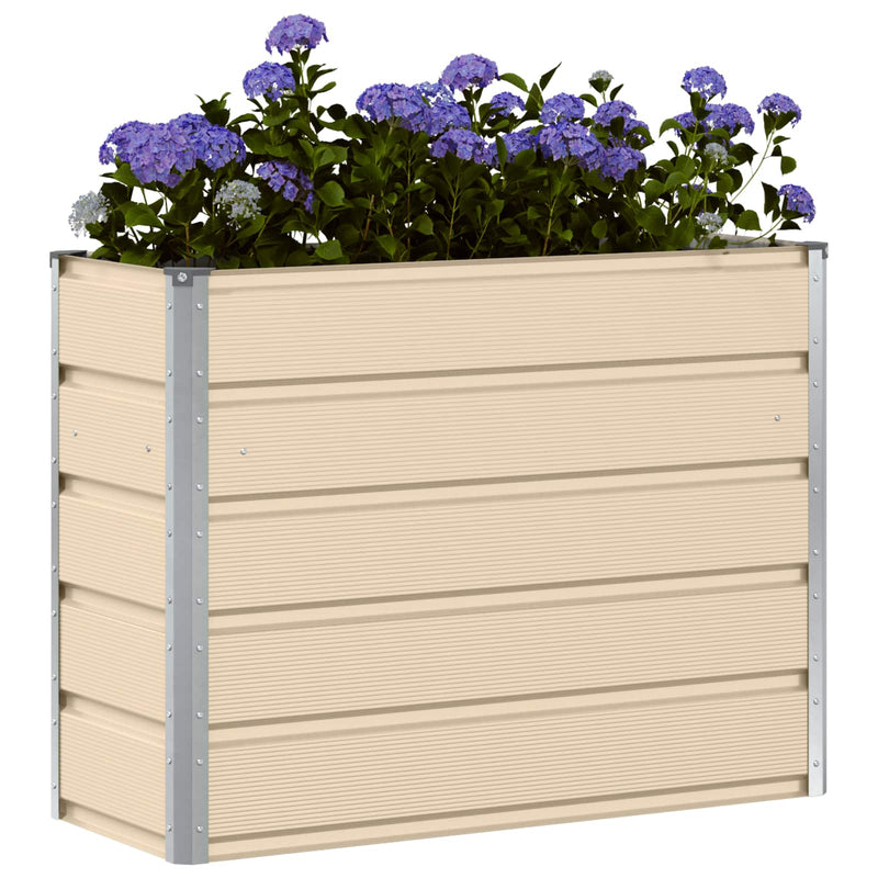Load image into Gallery viewer, Vidaxl plantenbak ivoor 100 x 40 x 75 cm staal

