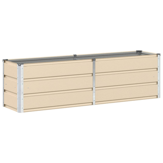 Vidaxl plantenbak ivoor 160 x 40 x 45 cm staal