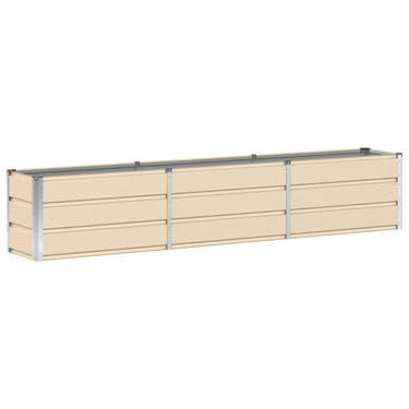Vidaxl plantenbak ivoor 240 x 40 x 45 cm staal