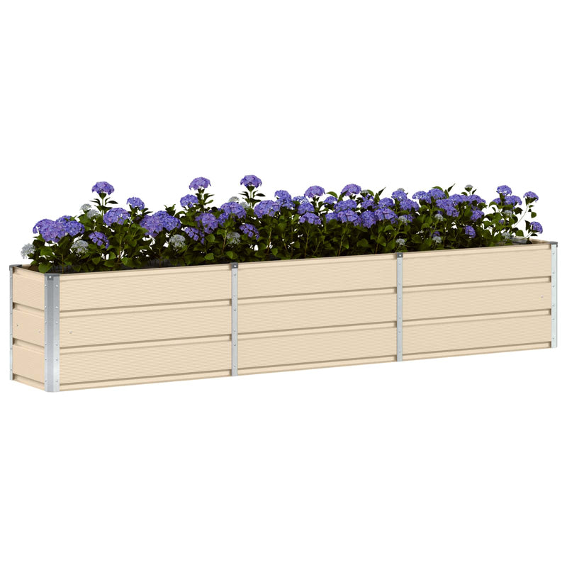 Load image into Gallery viewer, Vidaxl plantenbak ivoor 240 x 40 x 45 cm staal
