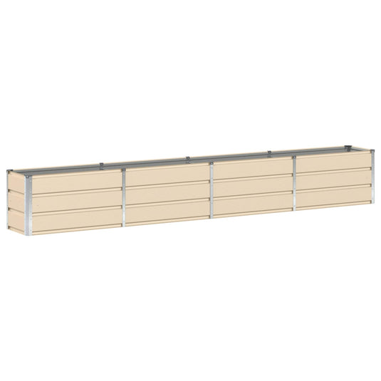 Vidaxl plantenbak ivoor 320 x 40 x 45 cm staal