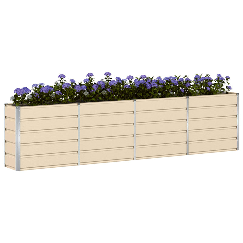 Load image into Gallery viewer, Vidaxl plantenbak ivoor 160 x 40 x 75 cm staal
