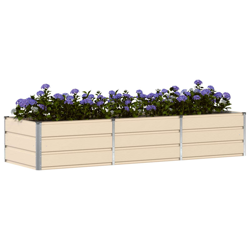 Load image into Gallery viewer, Vidaxl plantenbak ivoor 240 x 80 x 45 cm staal
