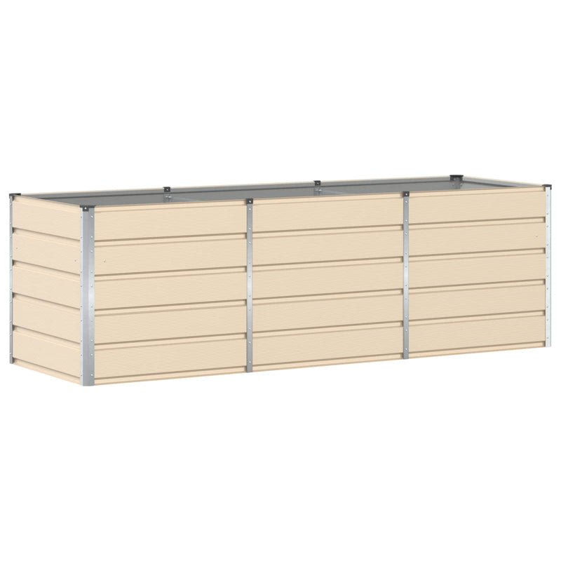 Load image into Gallery viewer, Vidaxl plantenbak ivoor 240 x 80 x 75 cm staal
