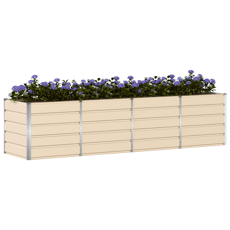 Load image into Gallery viewer, Vidaxl plantenbak ivoor 240 x 80 x 75 cm staal
