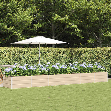Vidaxl plantenbak ivoor 480 x 80 x 45 cm staal