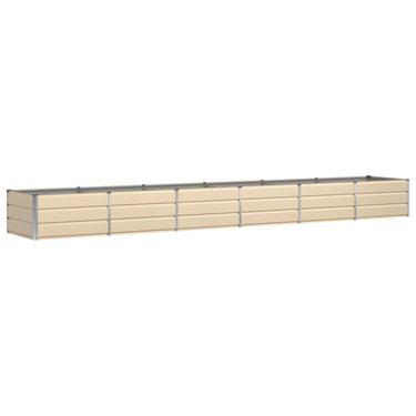 Vidaxl plantenbak ivoor 480 x 80 x 45 cm staal