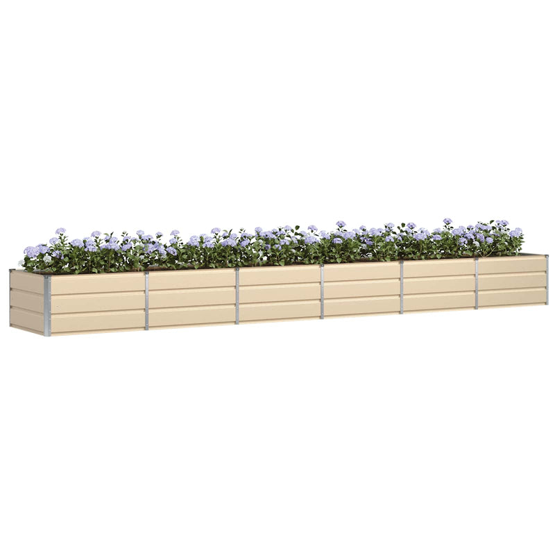 Load image into Gallery viewer, Vidaxl plantenbak ivoor 480 x 80 x 45 cm staal
