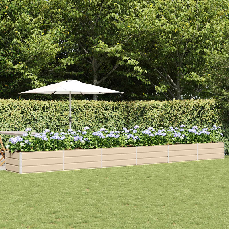 Load image into Gallery viewer, Vidaxl plantenbak ivoor 600 x 80 x 45 cm staal
