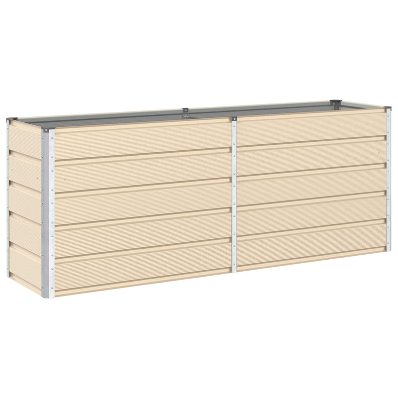 Load image into Gallery viewer, Vidaxl plantenbak ivoor 480 x 50 x 45 cm gegalvaniseerd staal
