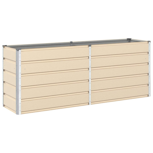 Vidaxl plantenbak ivoor 480 x 50 x 45 cm gegalvaniseerd staal