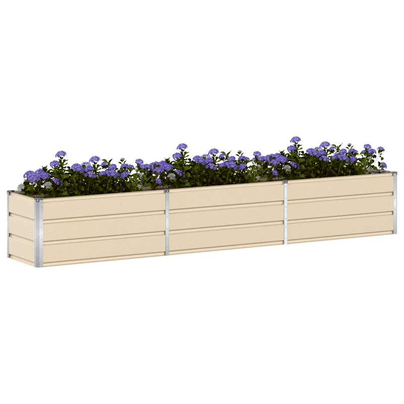 Load image into Gallery viewer, Vidaxl plantenbak ivoor 480 x 50 x 45 cm gegalvaniseerd staal

