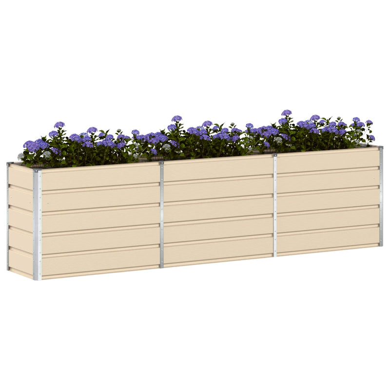 Load image into Gallery viewer, Vidaxl plantenbak ivoor 480 x 50 x 45 cm gegalvaniseerd staal
