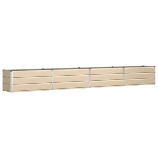 Vidaxl plantenbak ivoor 480 x 50 x 45 cm gegalvaniseerd staal