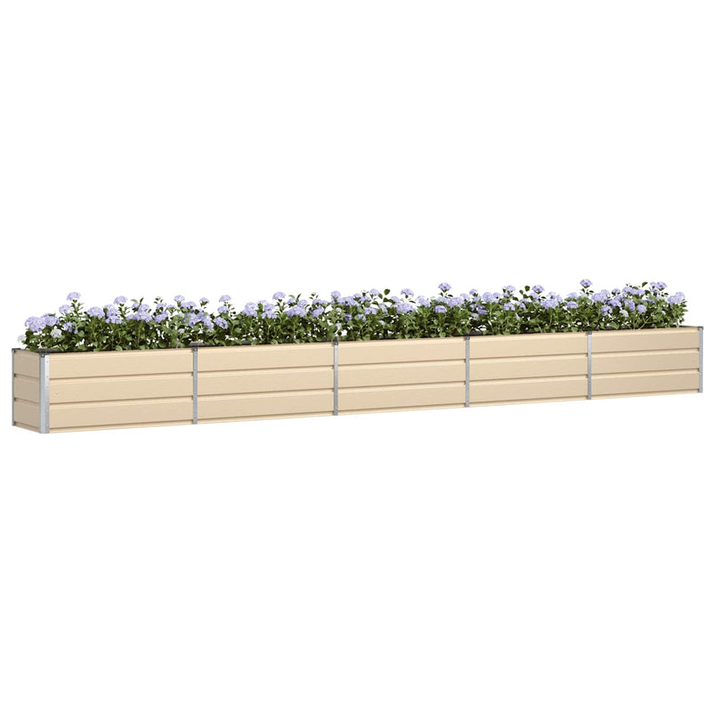 Load image into Gallery viewer, Vidaxl plantenbak ivoor 480 x 50 x 45 cm gegalvaniseerd staal
