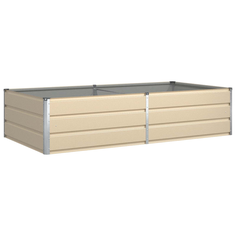 Load image into Gallery viewer, Vidaxl plantenbak ivoor 195 x 100 x 45 cm gegalvaniseerd staal
