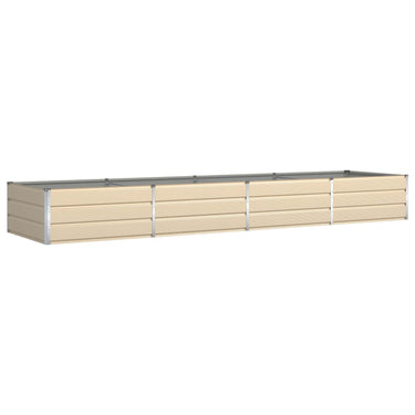 Vidaxl plantenbak ivoor 195 x 100 x 45 cm gegalvaniseerd staal
