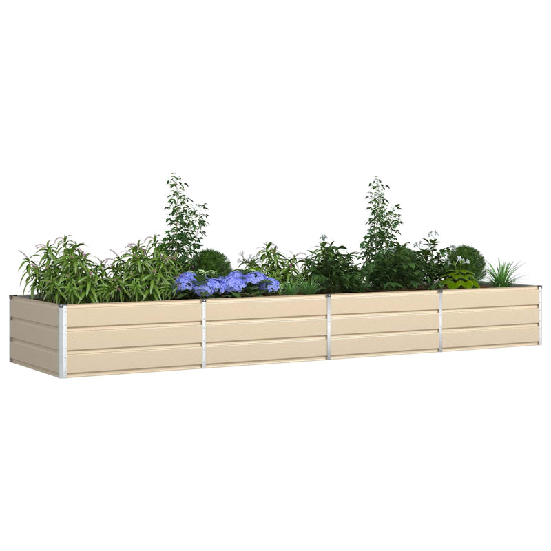 Load image into Gallery viewer, Vidaxl plantenbak ivoor 195 x 100 x 45 cm gegalvaniseerd staal
