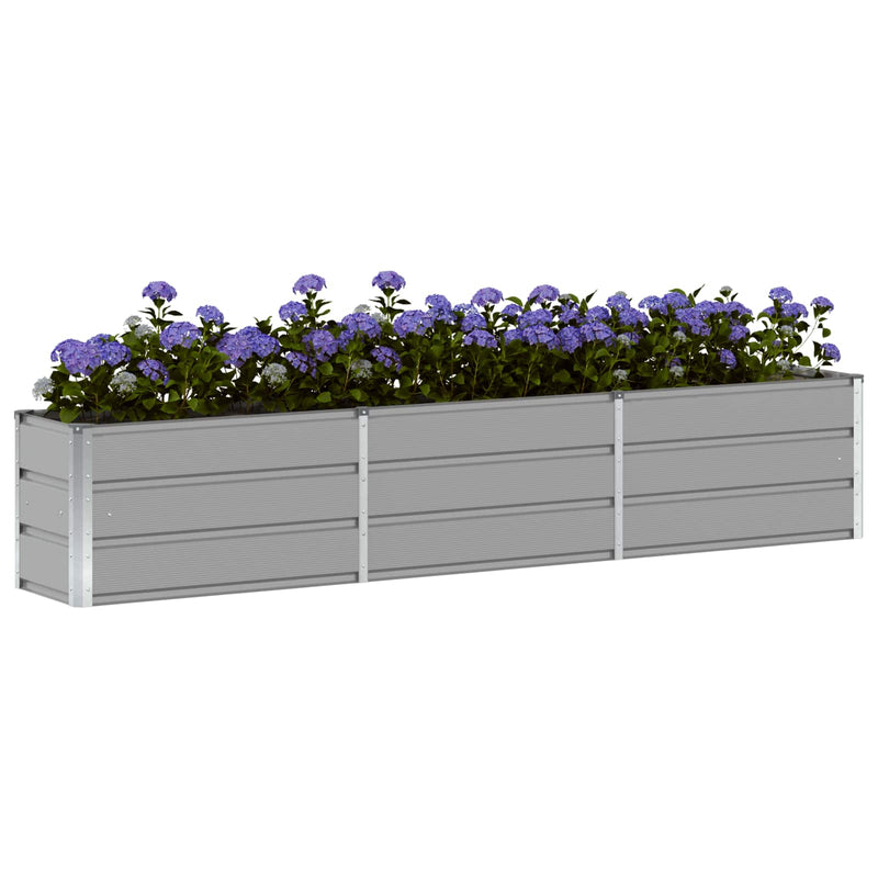 Load image into Gallery viewer, Vidaxl plantenbak lichtgrijs 240 x 40 x 45 cm staal
