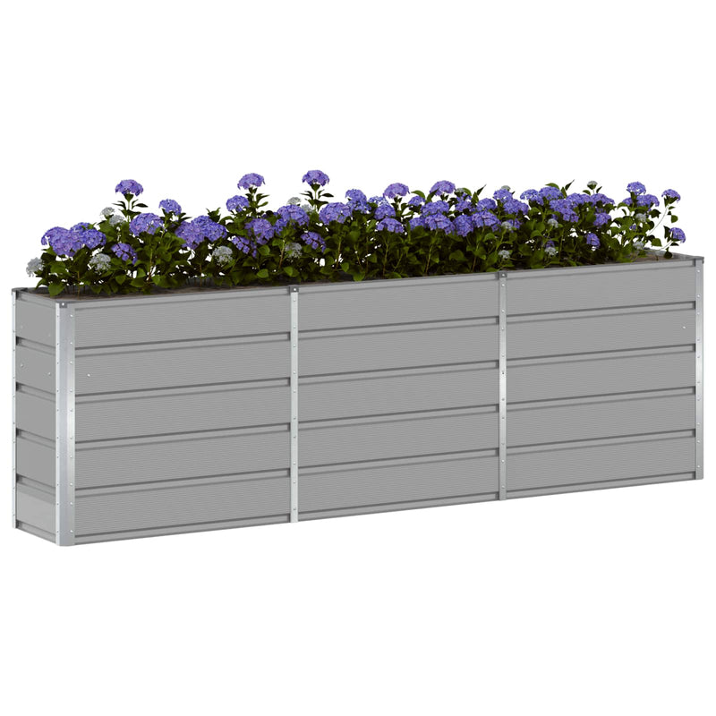Load image into Gallery viewer, Vidaxl plantenbak lichtgrijs 160 x 40 x 75 cm staal
