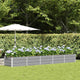 Vidaxl plantenbak lichtgrijs 400 x 80 x 45 cm staal