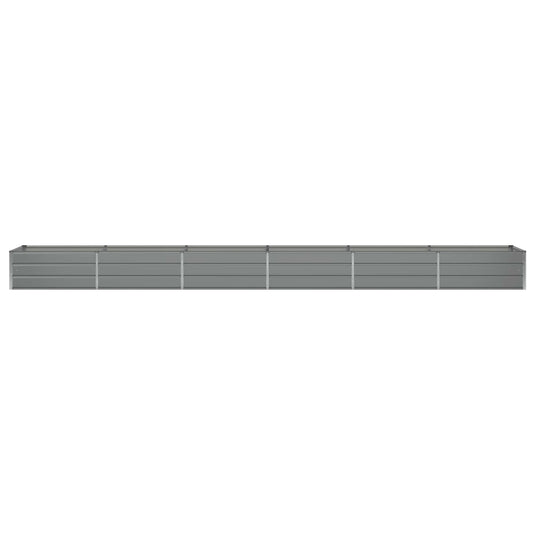 Vidaxl plantenbak lichtgrijs 600 x 80 x 45 cm staal