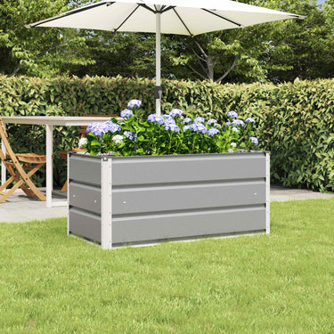 Vidaxl plantenbak lichtgrijs 100 x 50 x 45 cm gegalvaniseerd staal