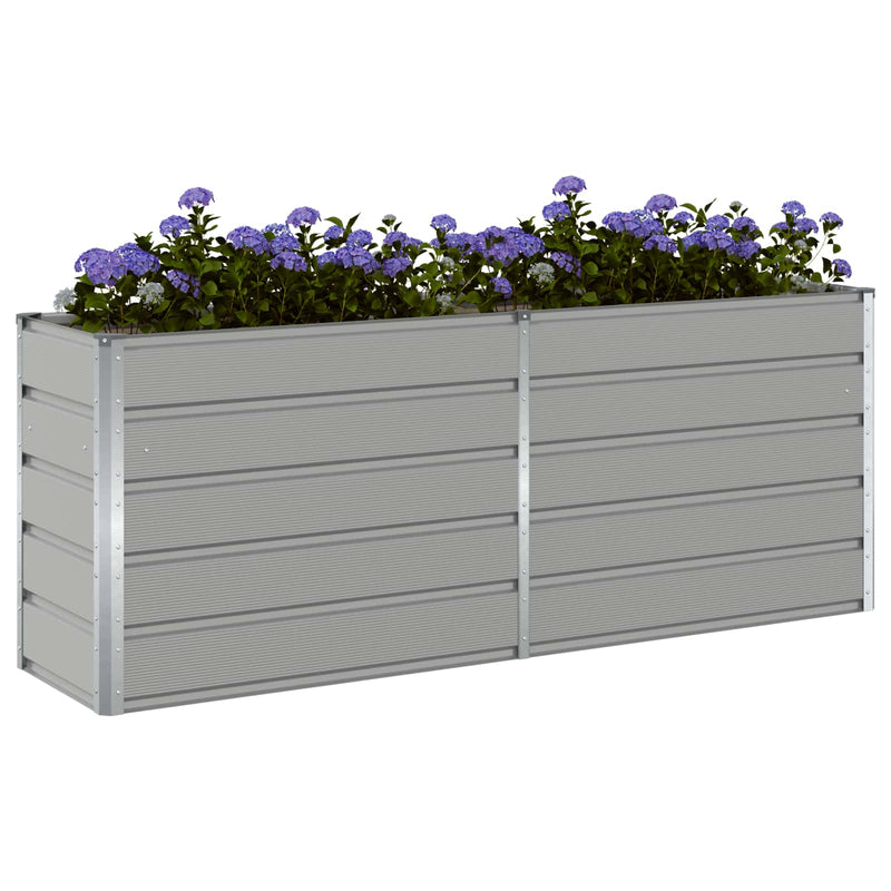 Load image into Gallery viewer, Vidaxl plantenbak lichtgrijs 480 x 50 x 45 cm gegalvaniseerd staal
