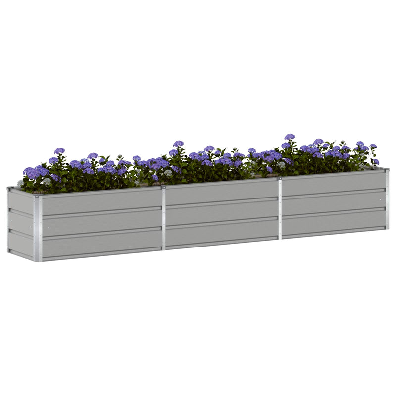 Load image into Gallery viewer, Vidaxl plantenbak lichtgrijs 480 x 50 x 45 cm gegalvaniseerd staal
