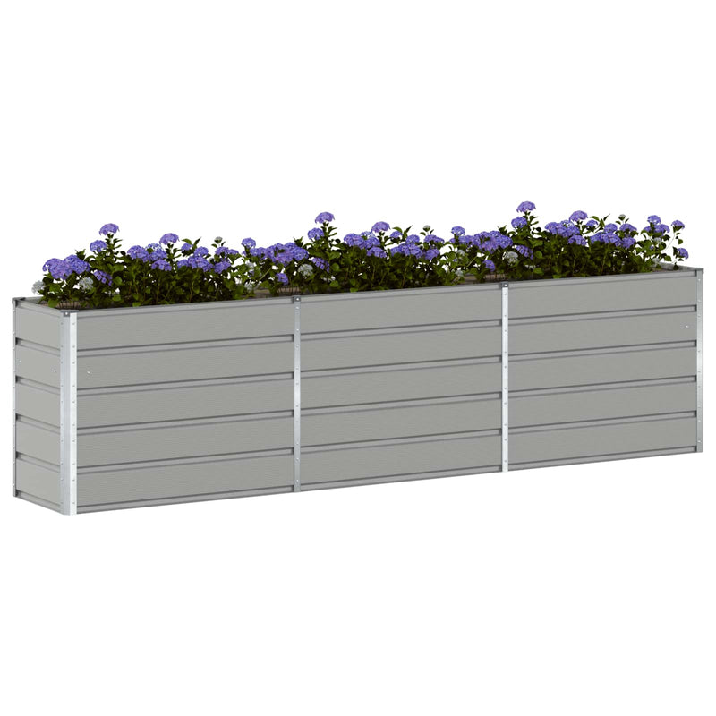 Load image into Gallery viewer, Vidaxl plantenbak lichtgrijs 480 x 50 x 45 cm gegalvaniseerd staal
