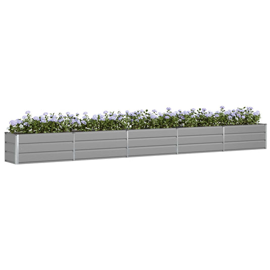 Vidaxl plantenbak lichtgrijs 480 x 50 x 45 cm gegalvaniseerd staal