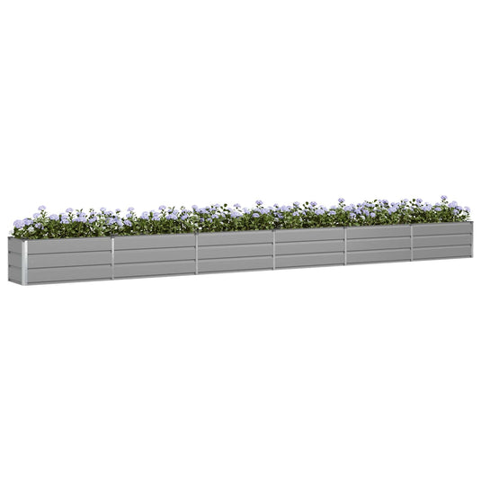 Vidaxl plantenbak lichtgrijs 480 x 50 x 45 cm gegalvaniseerd staal