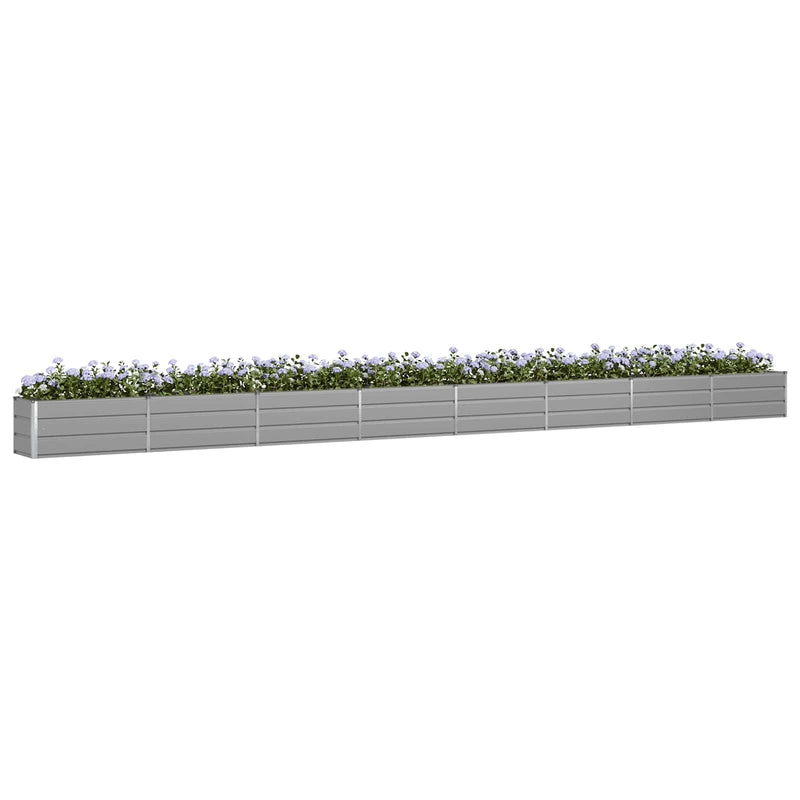 Load image into Gallery viewer, Vidaxl plantenbak lichtgrijs 480 x 50 x 45 cm gegalvaniseerd staal
