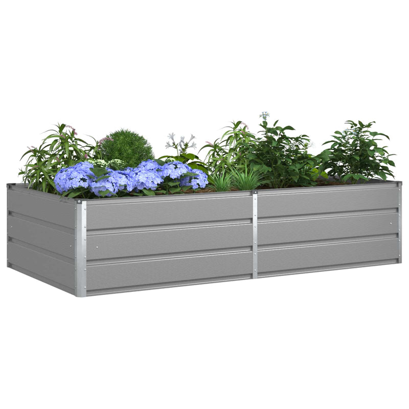 Load image into Gallery viewer, Vidaxl plantenbak lichtgrijs 195 x 100 x 45 cm gegalvaniseerd staal
