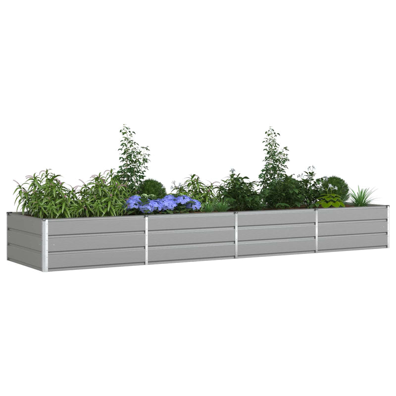 Load image into Gallery viewer, Vidaxl plantenbak lichtgrijs 195 x 100 x 45 cm gegalvaniseerd staal
