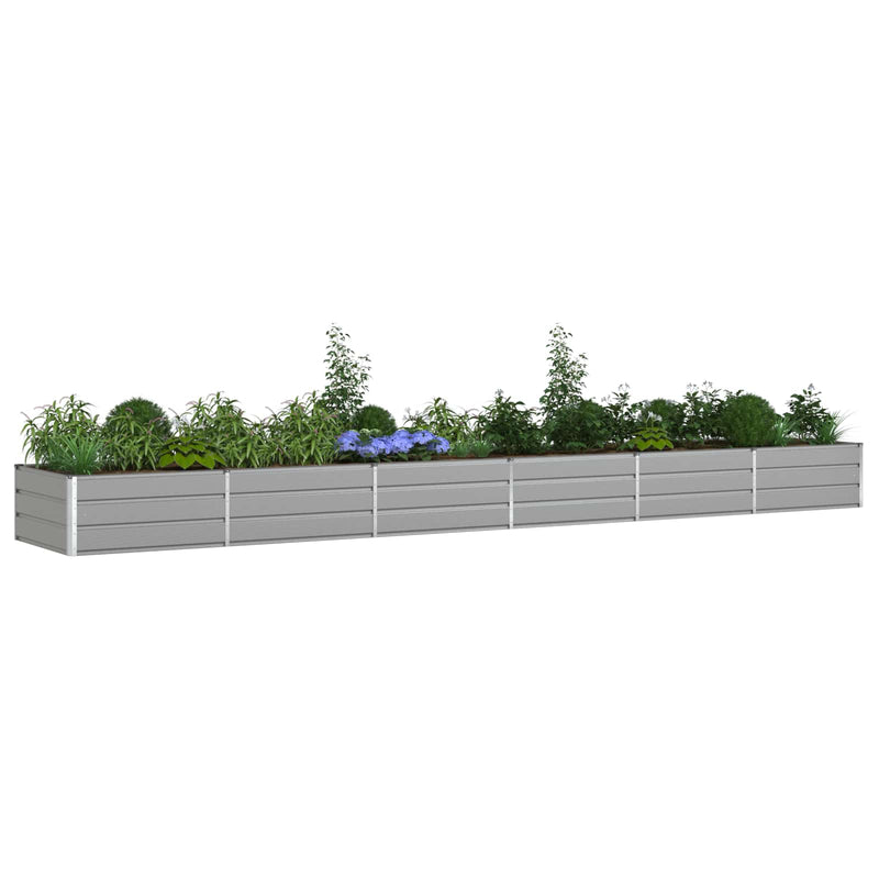 Load image into Gallery viewer, Vidaxl plantenbak lichtgrijs 195 x 100 x 45 cm gegalvaniseerd staal
